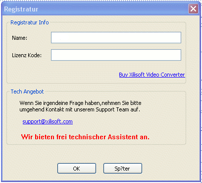 Xilisoft Registierung