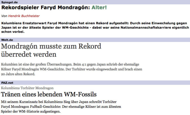 Spiegel-Online, FAZ, Welt