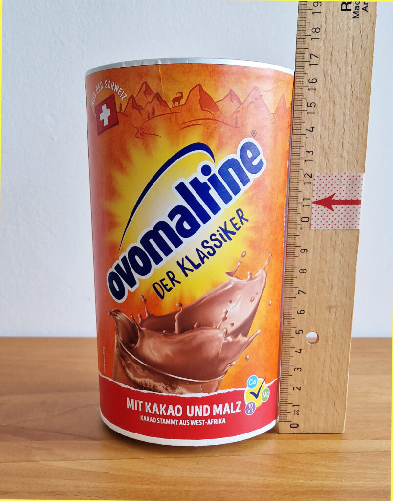 Ovomaltine - neue Verpackung mit ca. 30 Freiraum